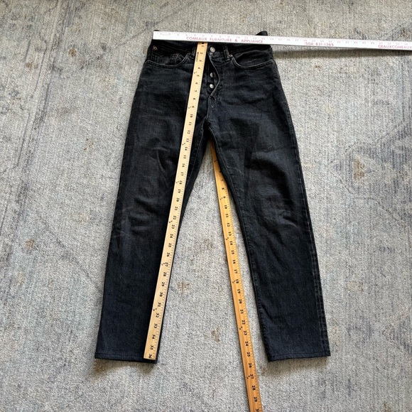 DOUBLE RL STRETCH SELVEDGE RRL VINTAGE STRAIGHT LEG BLACK JEANS 28 Trendy - Picture 8 of 9